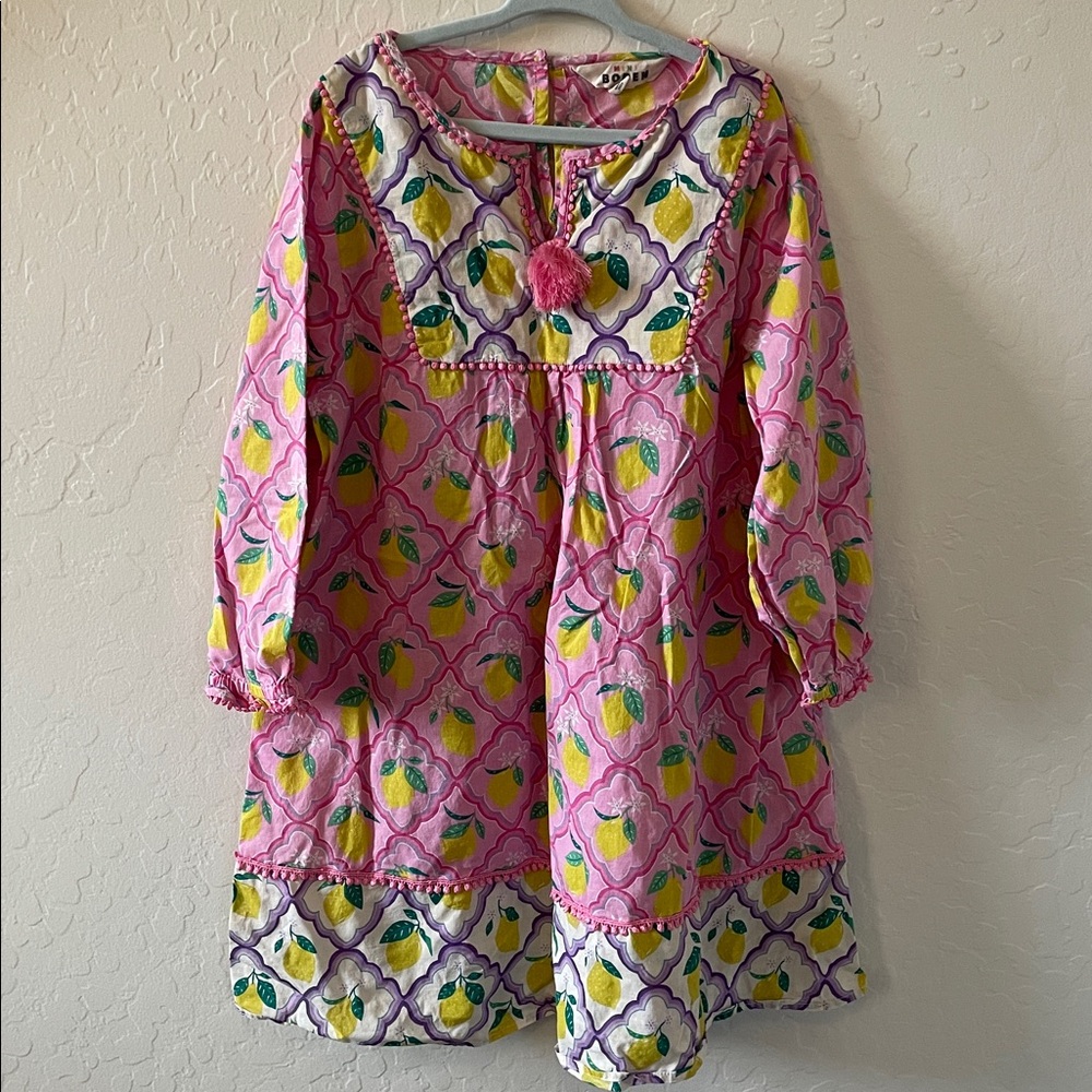 Mini Boden Pink Floral Kids Swim Coverup